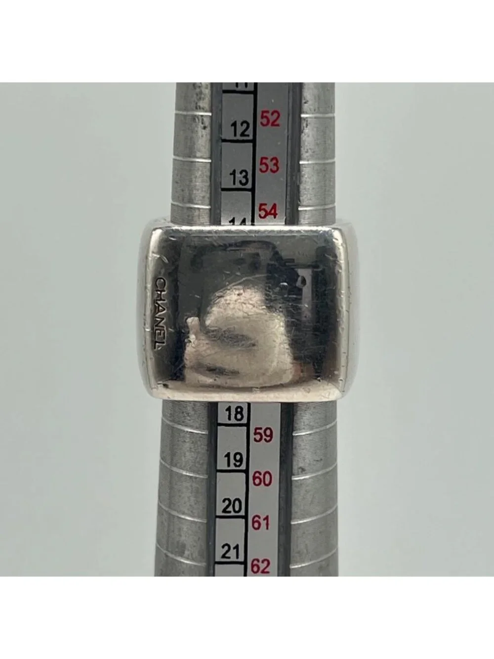 Chanel Wide Logo Square Ring